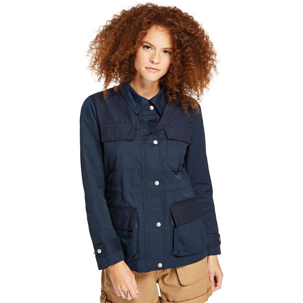 Timberland Womens Jackets Water-Resistant M65 Field - Navy - India PA2836574